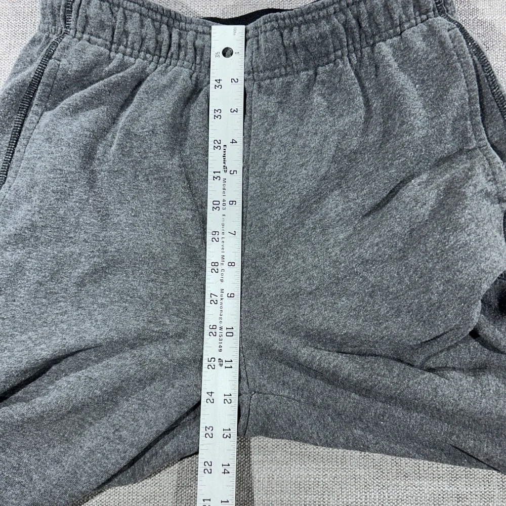 Reebok Sweatpants Mens Medium Gray Excellent Ankle Zip Heather Athletic Joggers